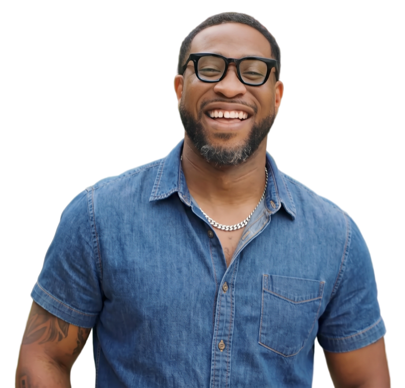 Sherman Dumas, laughing